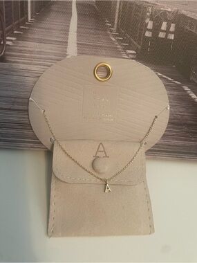 a new day Gold Initial A Pendant Necklace